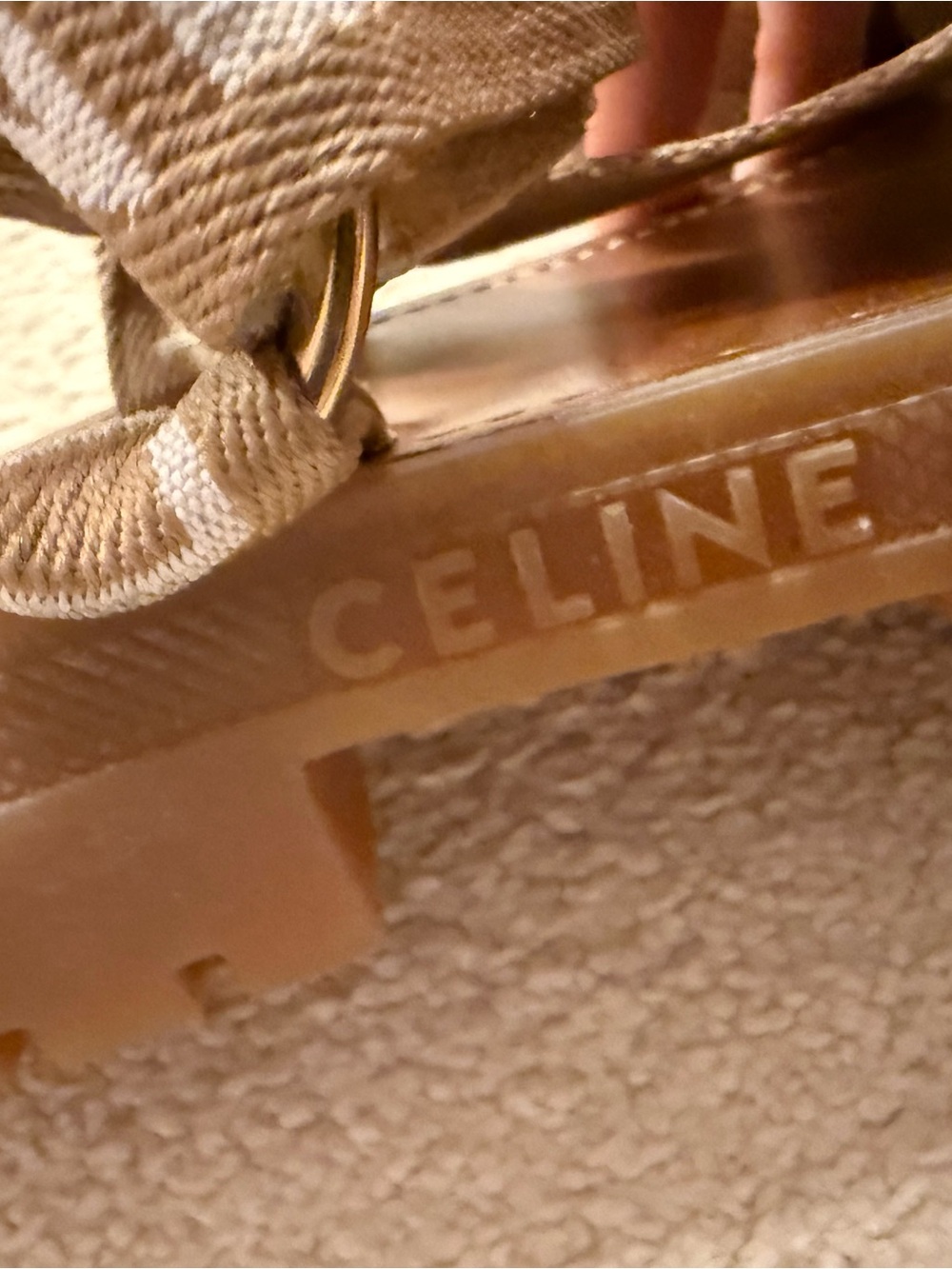Celine Kids Brown Logo Strap Sandals Not sure what size fits size US 7 - Picture 4 of 6